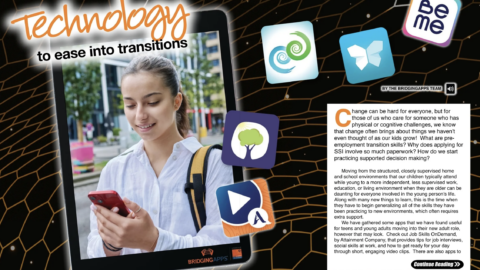 Parenting Special Needs Article Graphic. Teen girl looking at phone